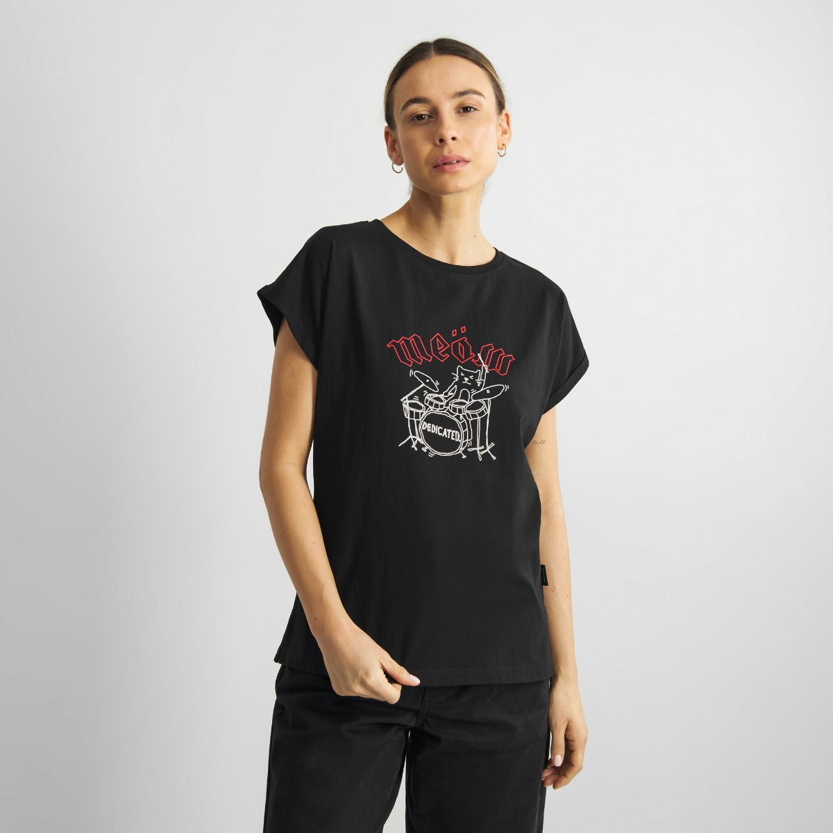 T-shirt Visby Meow Black