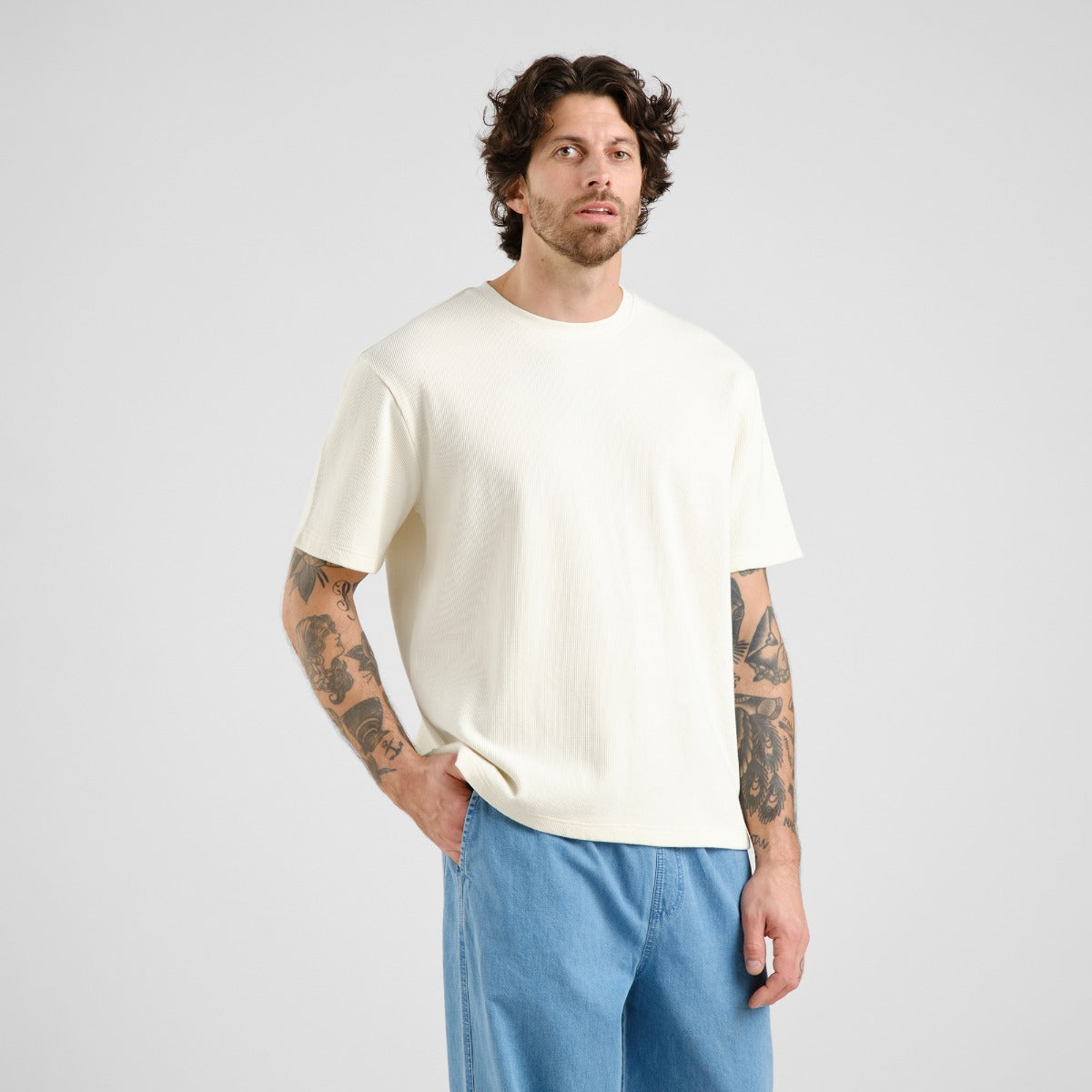 T-shirt Danviken Waffle Off-White