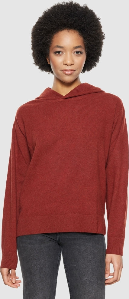 Lambswool hood knit