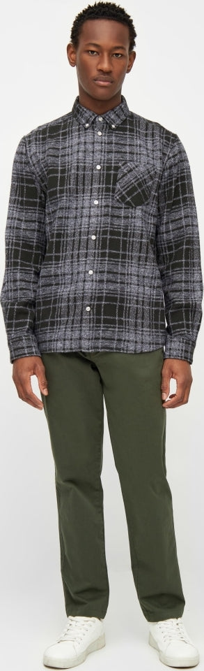 Regular fit heavy flannel checkered shirt