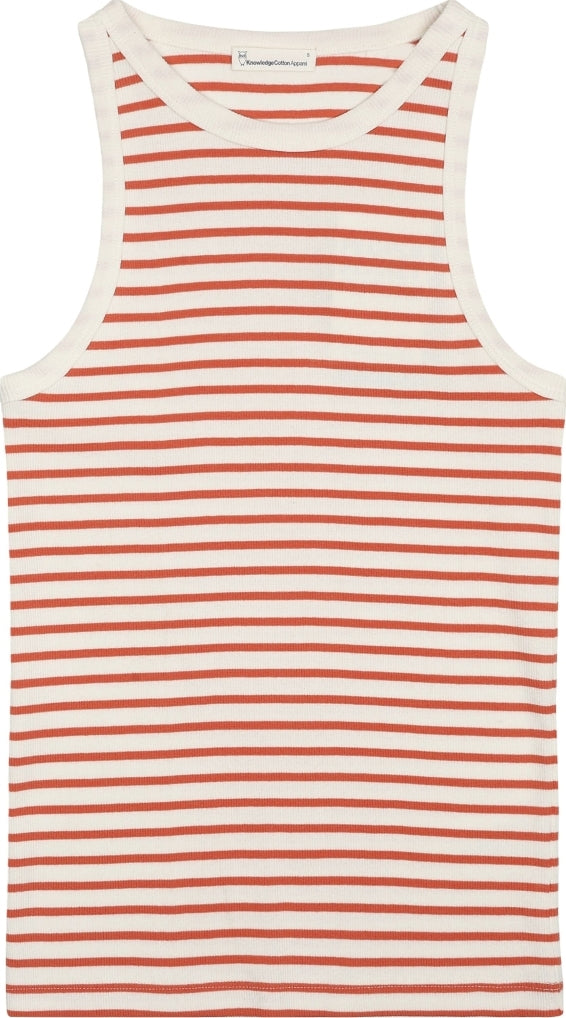 Striped racer rib top