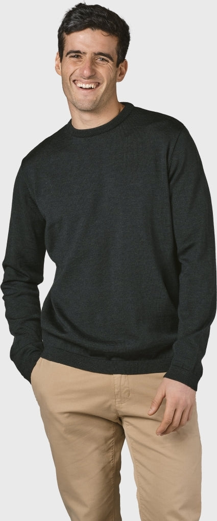 Mens basic merino knit