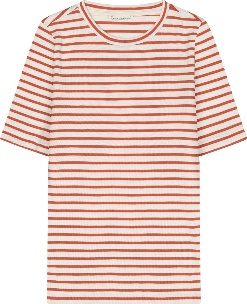 Striped rib t-shirt