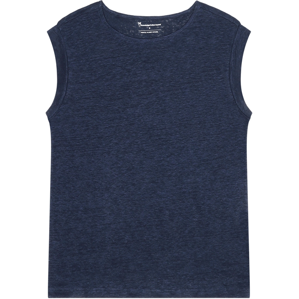 Linen sleeveless t-shirt