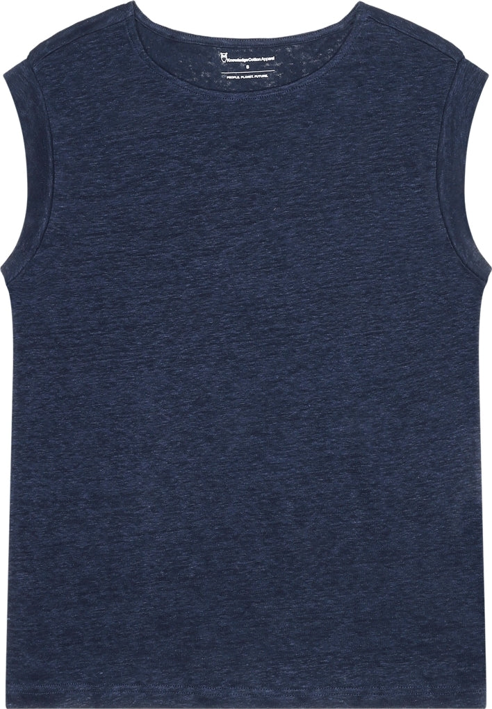 Loose fold up linen t-shirt