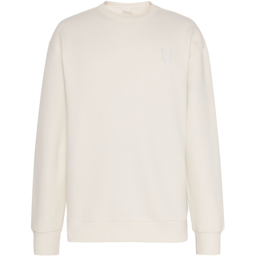 Loose fit heavy diagonal structure sweat