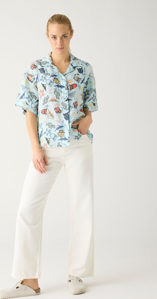 GALE straight mid-rise raw twill 5-pocket pants - GOTS/Vegan