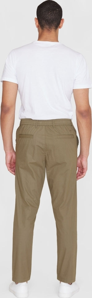 Tim tapered poplin elastic waist string pants