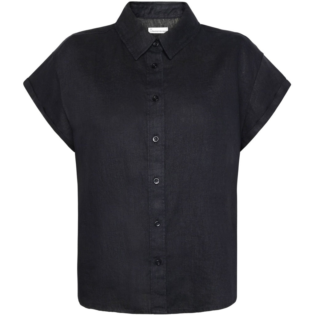 ASTER fold up short sleeve linen shirt