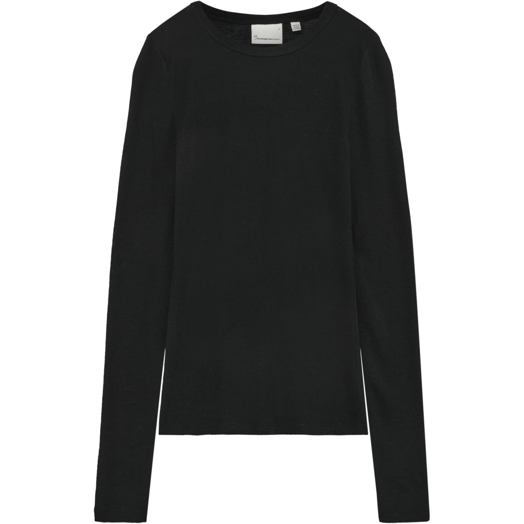 Merino rib long sleeve t-shirt
