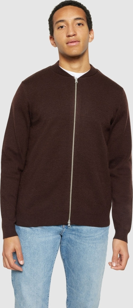 Merino zip cardigan