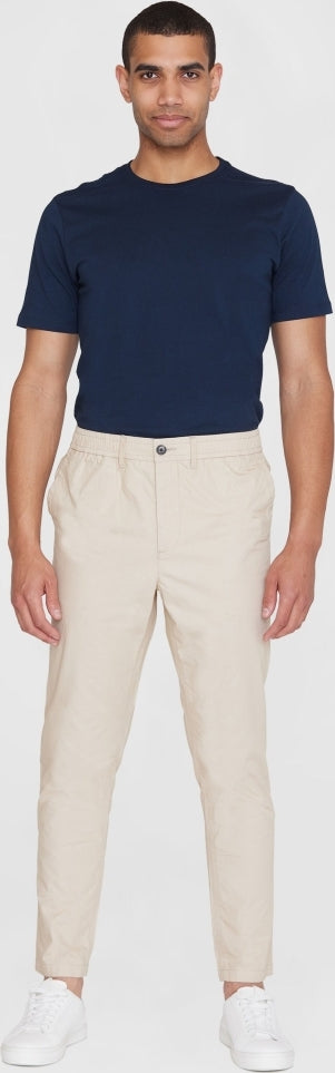 Tim tapered poplin elastic waist string pant