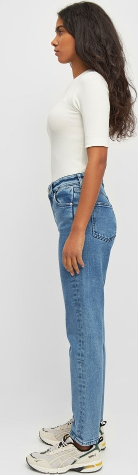 Iris mom mid-rise 5-pocket cropped jeans