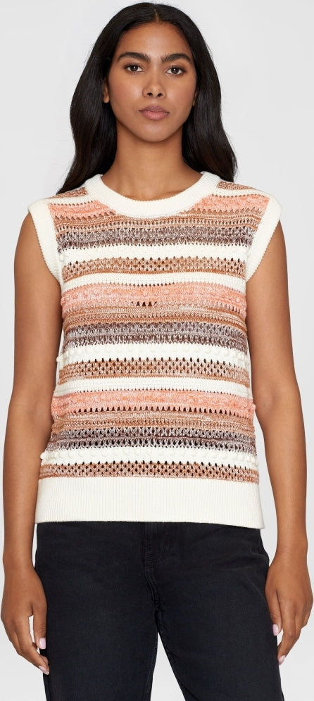 Crew neck organic cotton vest