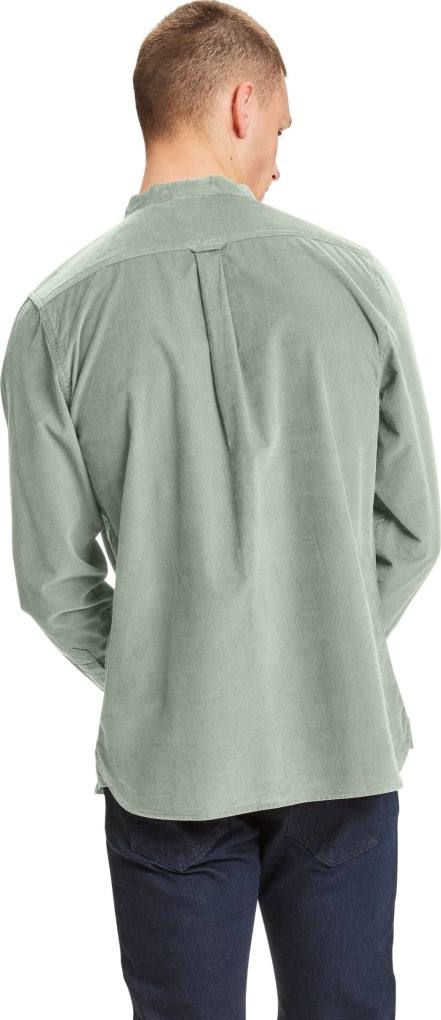 Regular fit corduroy stand collar shirt