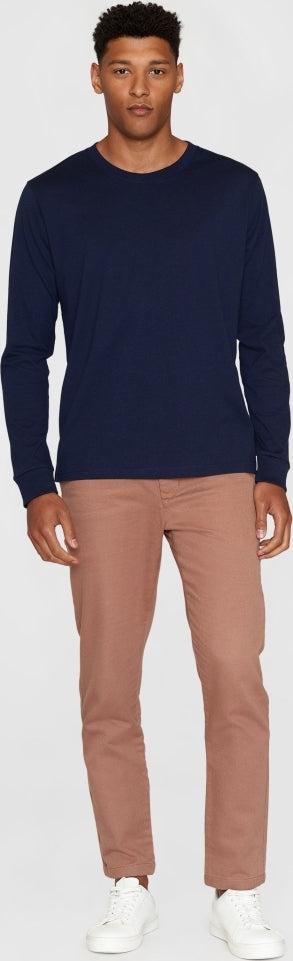 Regular long sleeve recycled cotton o-neck tee