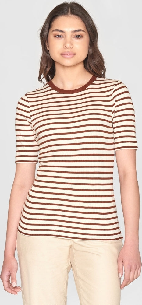 Striped rib t-shirt