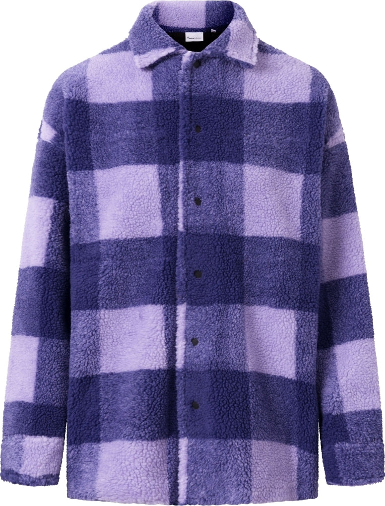 Checked teddy overshirt