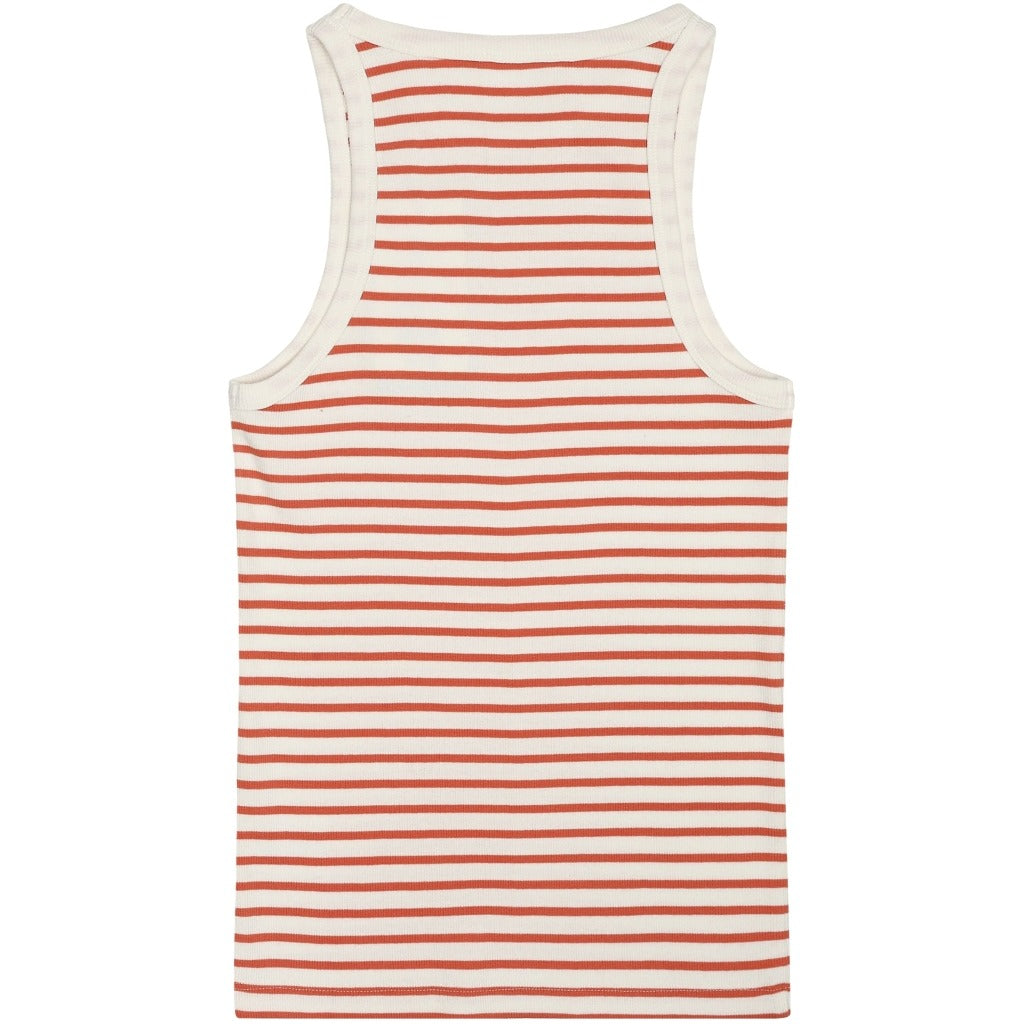 Striped racer rib top