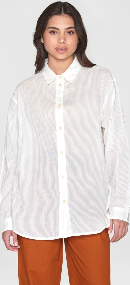 Loose stripe structure shirt