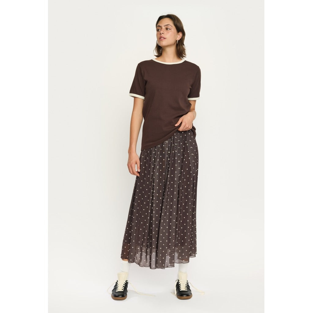 SR Hella Contrasted O-neck Top