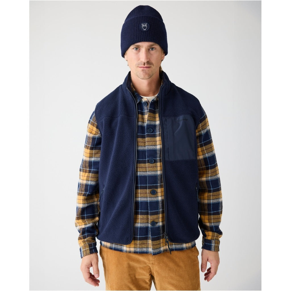 Loose Fit Zip Fleece Vest