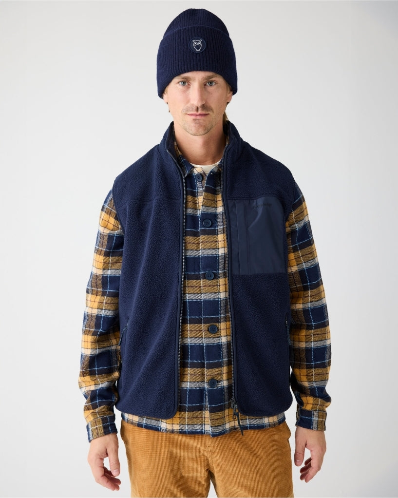 Loose Fit Zip Fleece Vest