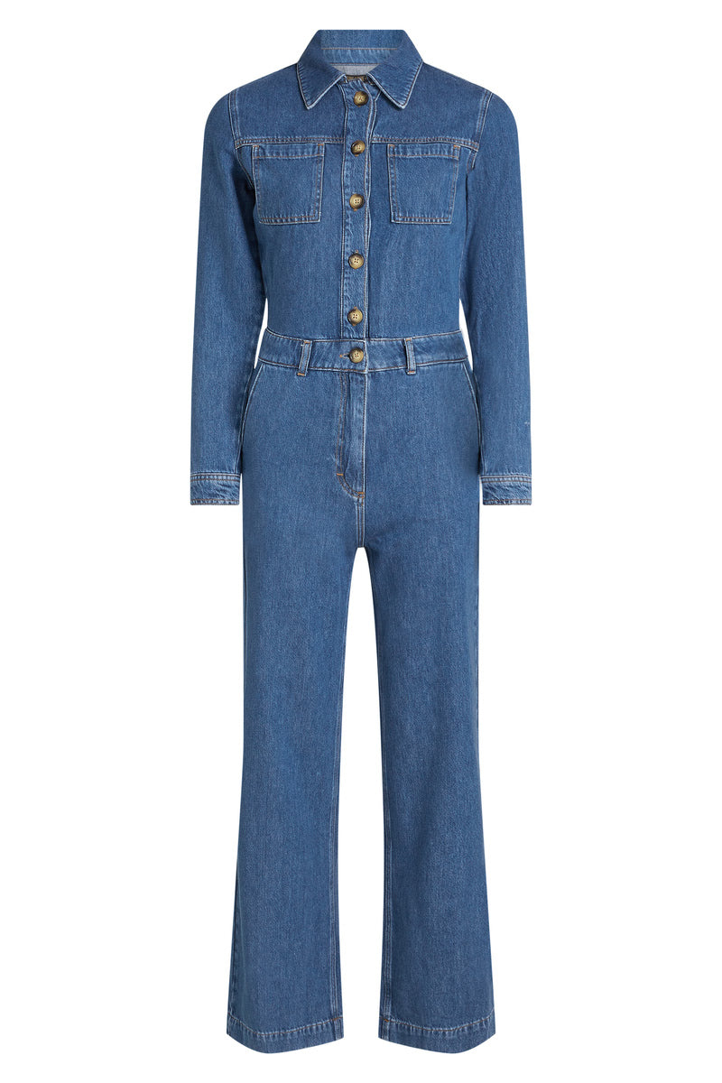 Tania Jumpsuit Stone Denim
