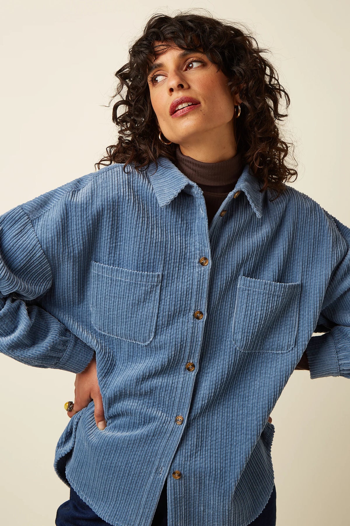 Fee Pocket Blouse Birch Cord