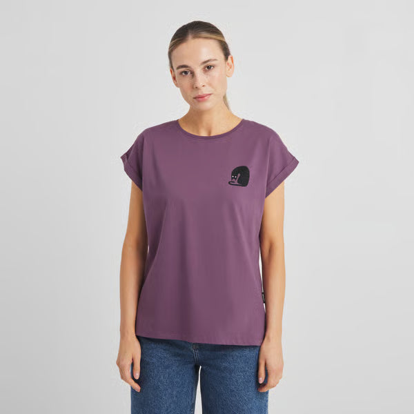 T-shirt Visby Curious Cat Berry Purple