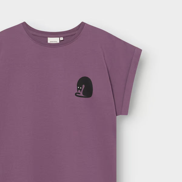 T-shirt Visby Curious Cat Berry Purple