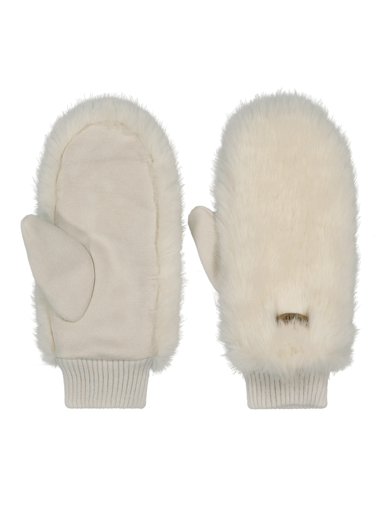 Fur Mitts White