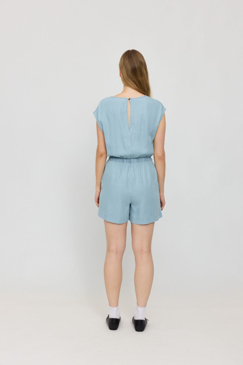 Denim Short Jumpsuit Mameli