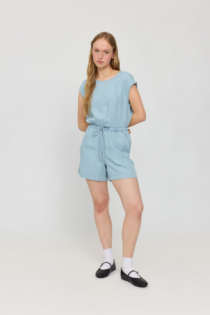 Denim Short Jumpsuit Mameli