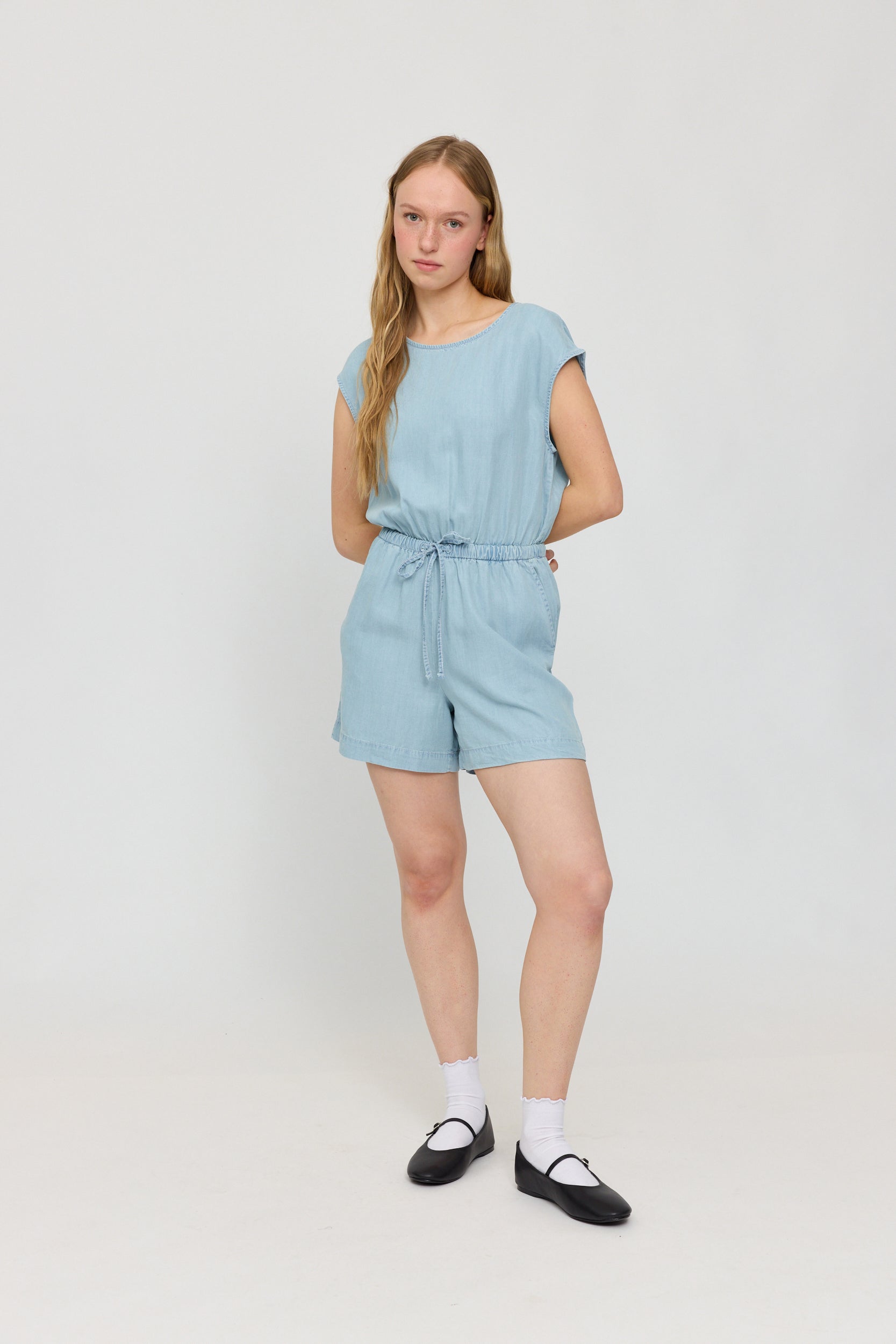 Denim Short Jumpsuit Mameli