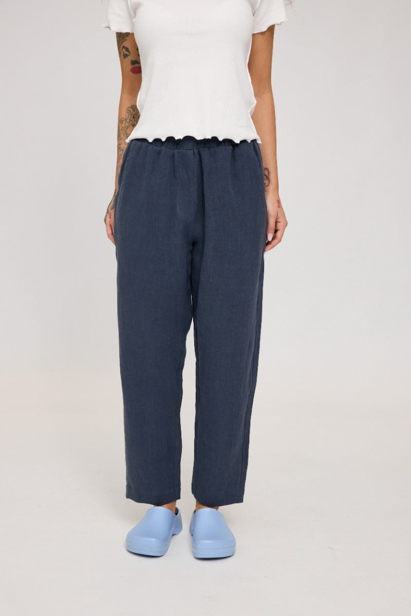 Straight leg Linen Pants