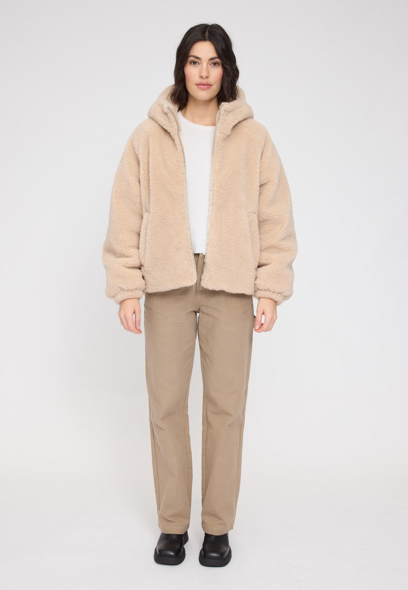 Faux-Fur Hooded Jacket