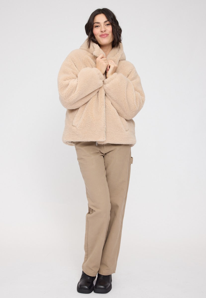 Faux-Fur Hooded Jacket