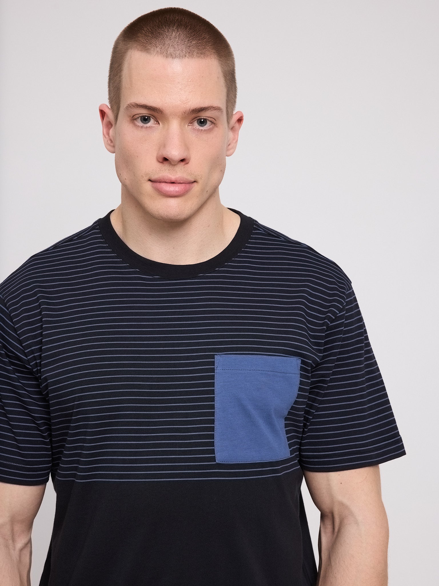 Halfway Striped T-Shirt black/blue indigo