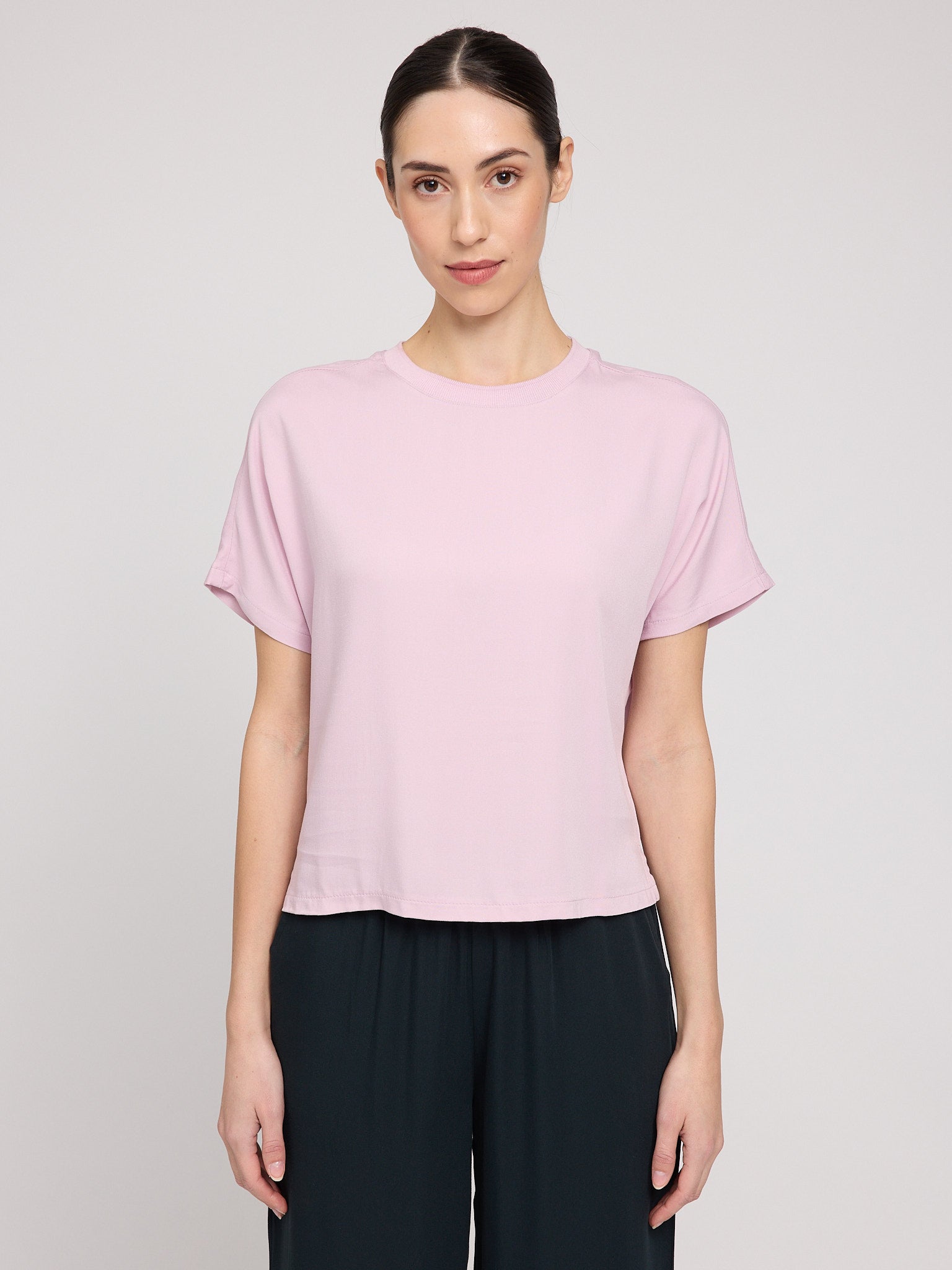 Crew Neck Viscose Blouse