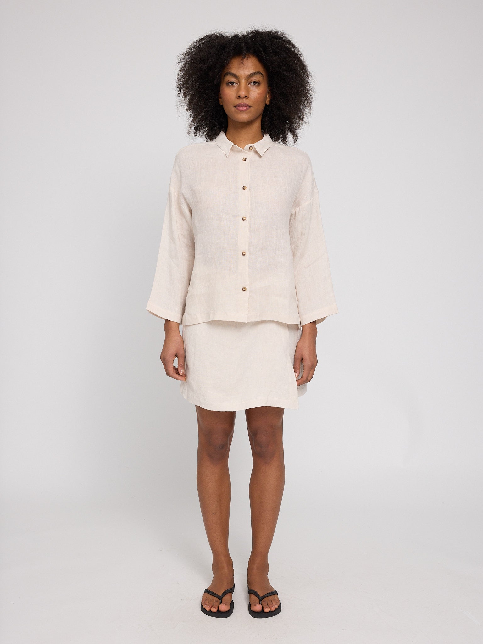 3/4 Sleeve Linen Shirt