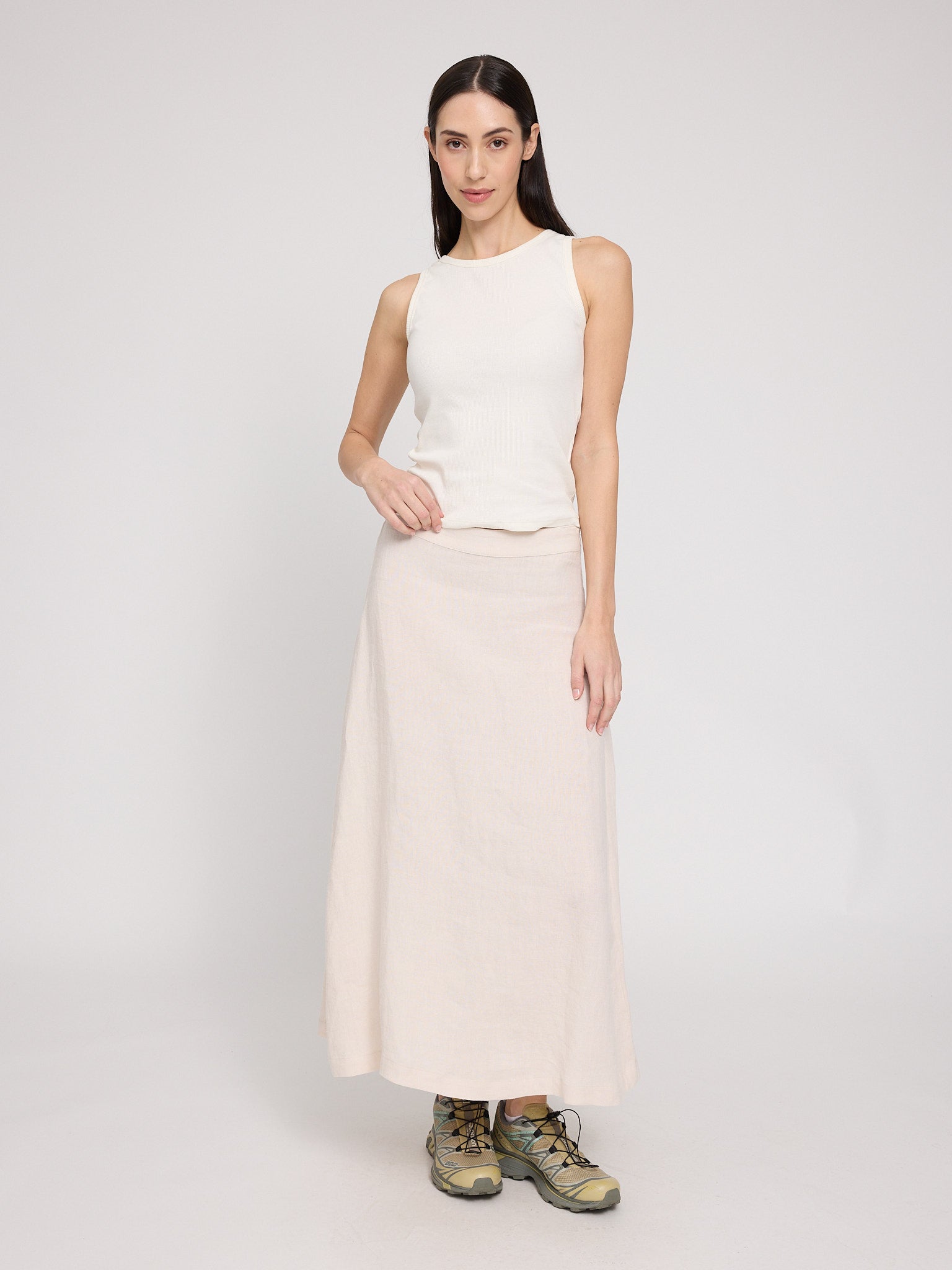 Linen Midi Skirt