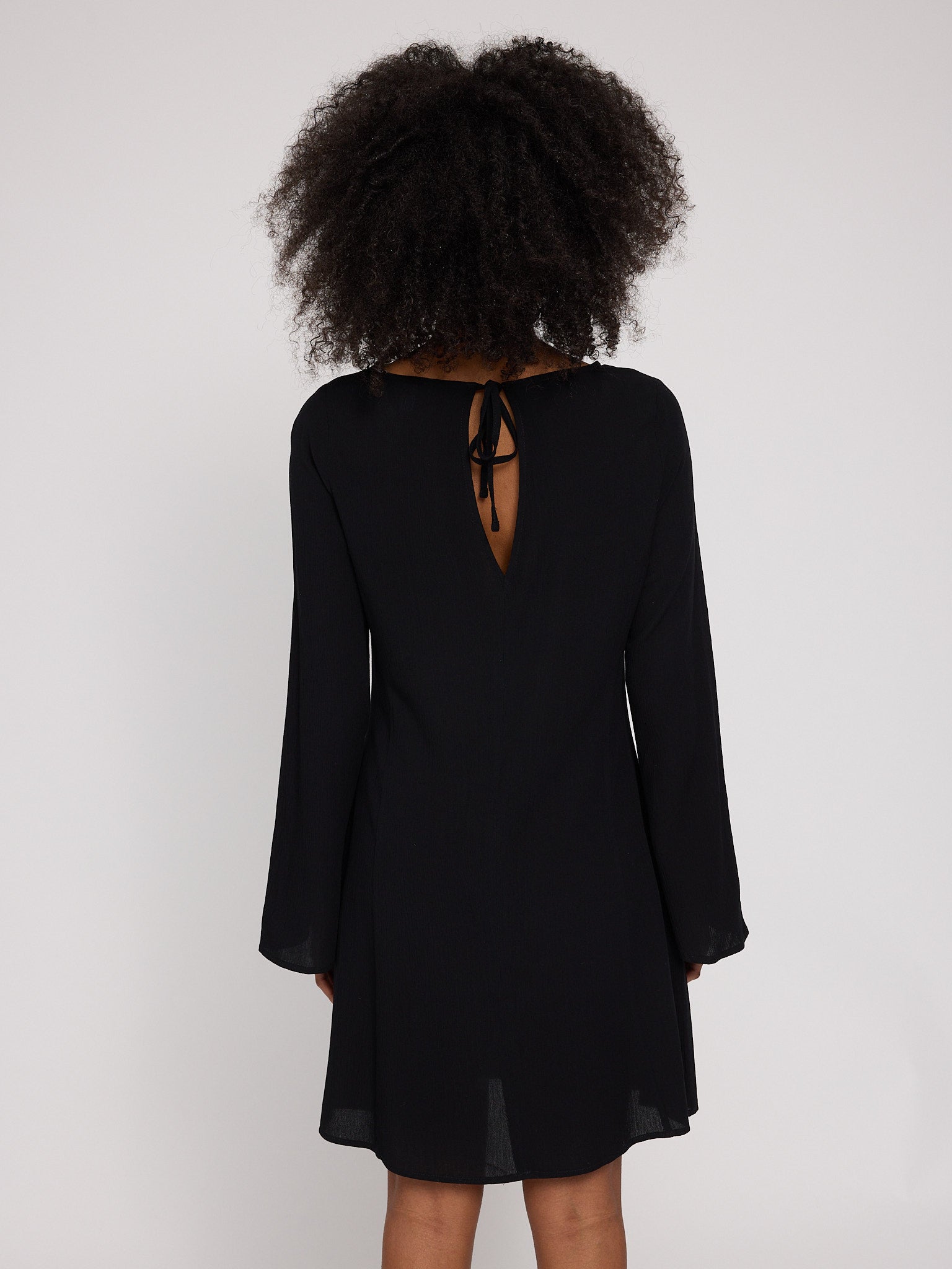 Wide Sleeve Crinkle Dress