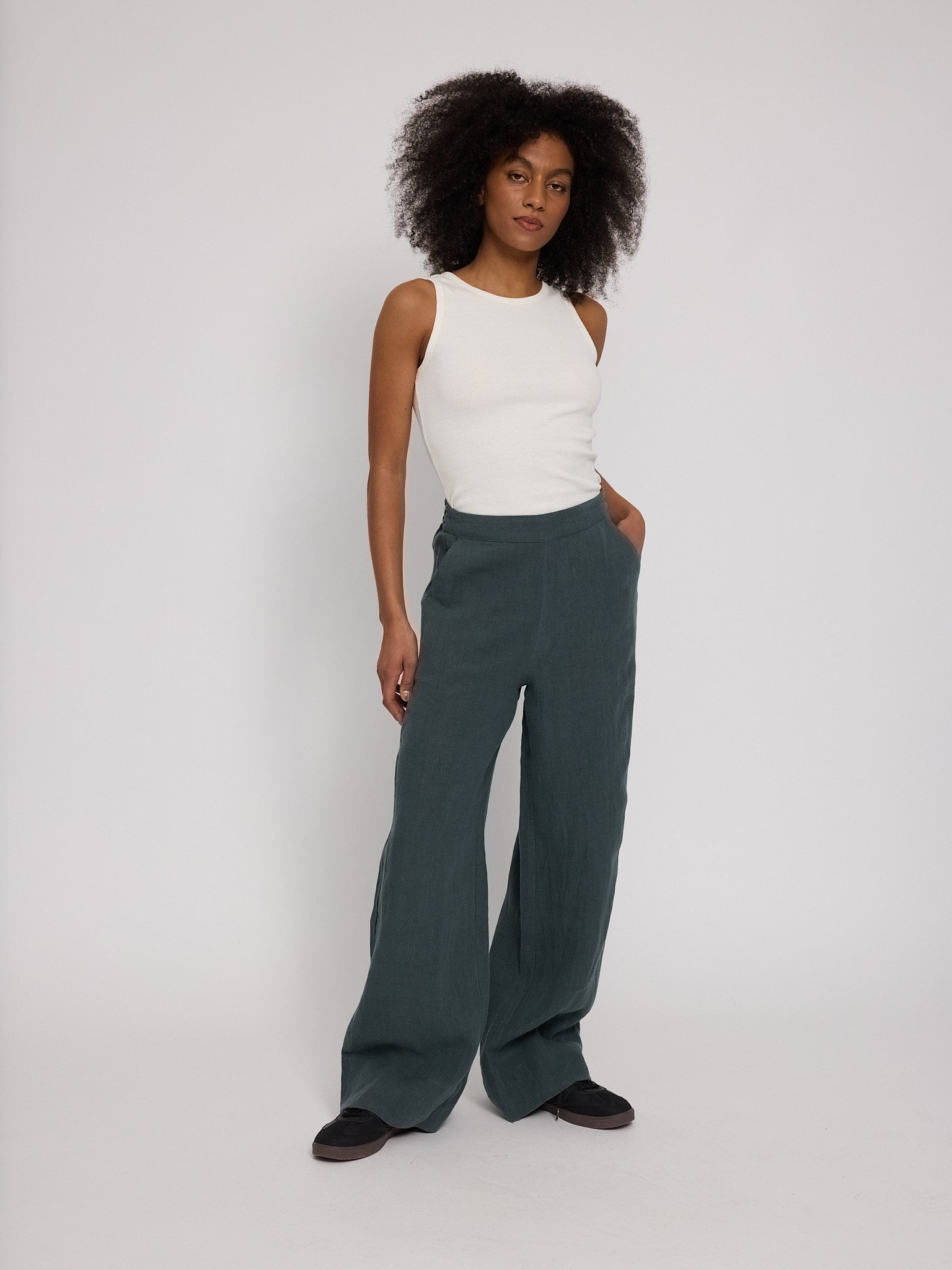 Wide Leg Linen Pants