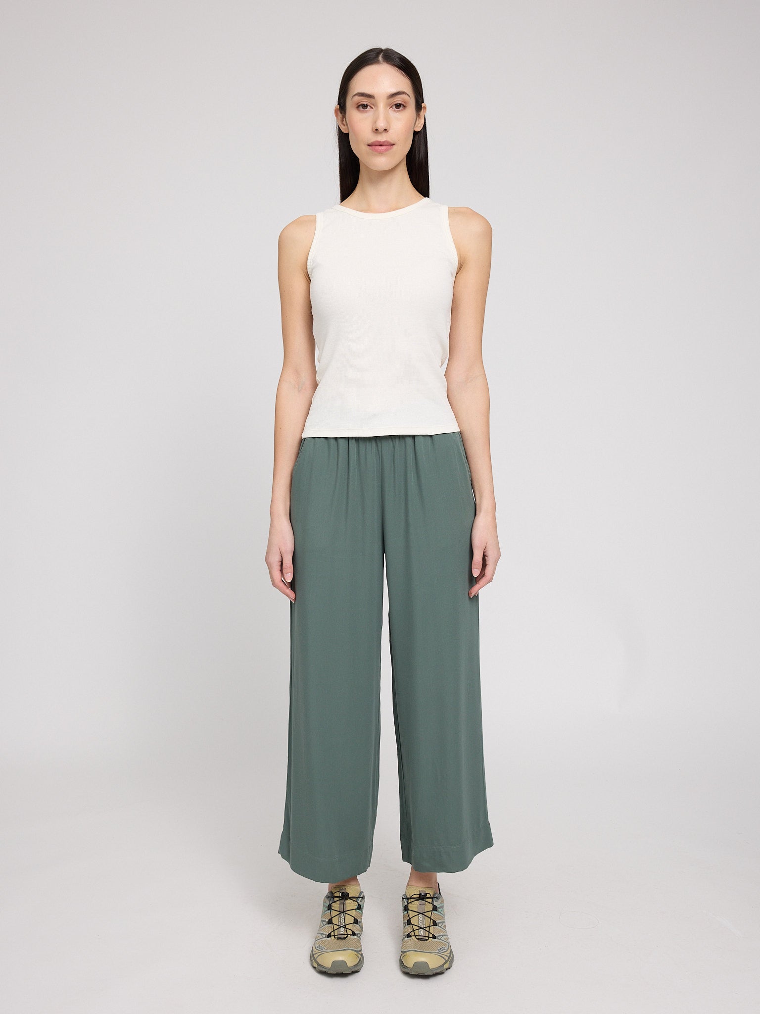 Wide Leg Viscose Pants