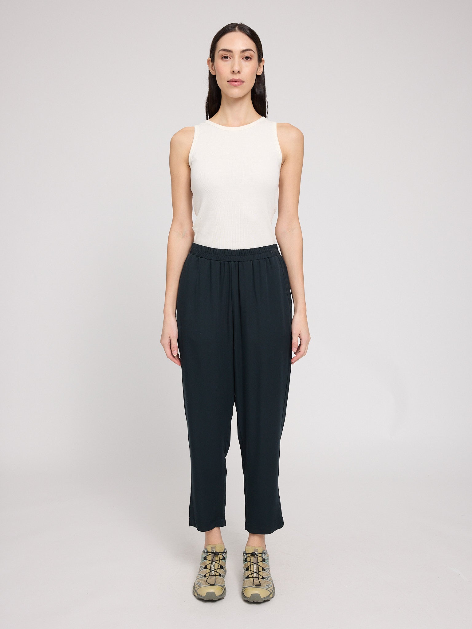 Straight Leg Viscose Pants