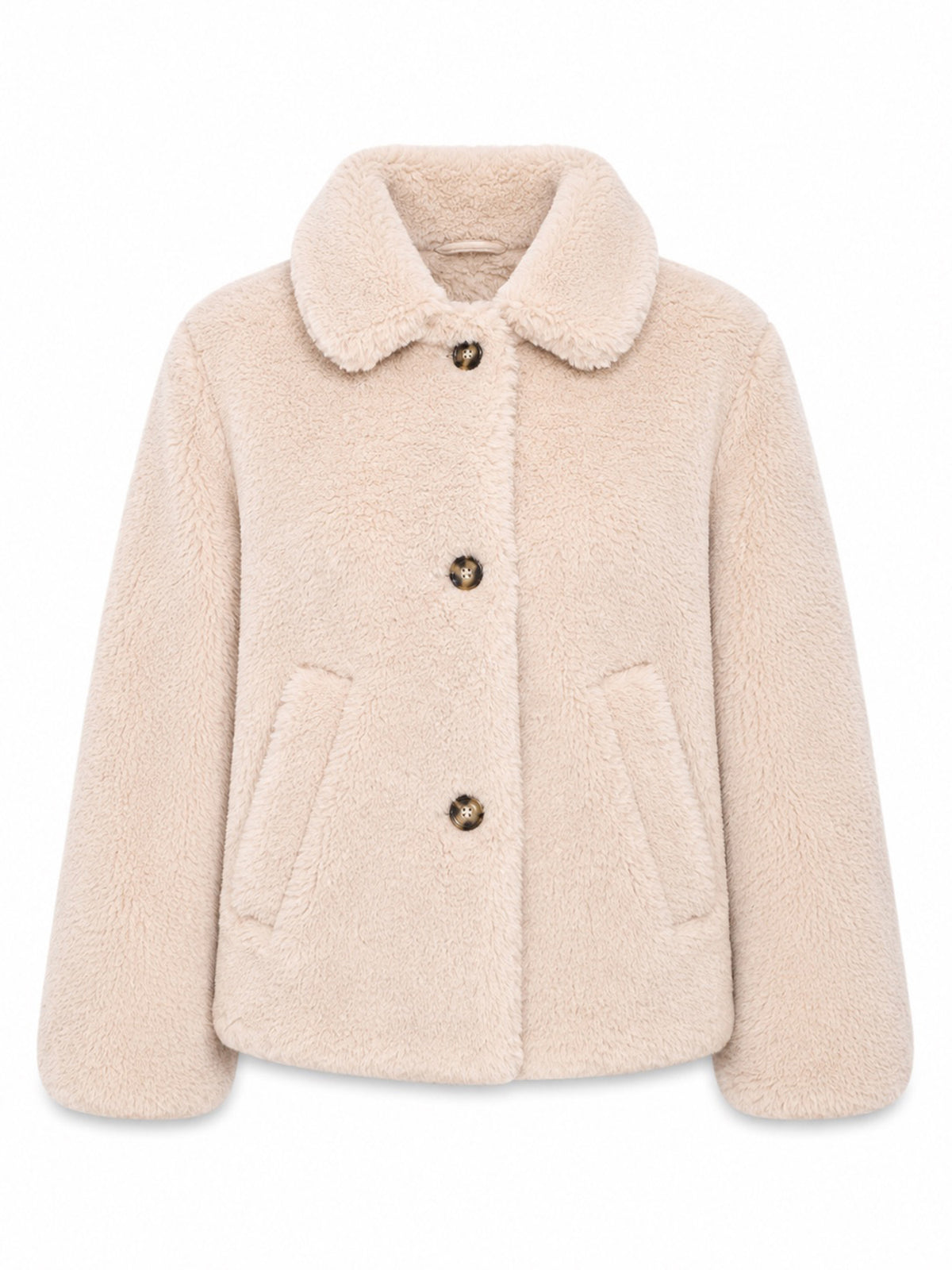 Faux-Fur Button Jacket