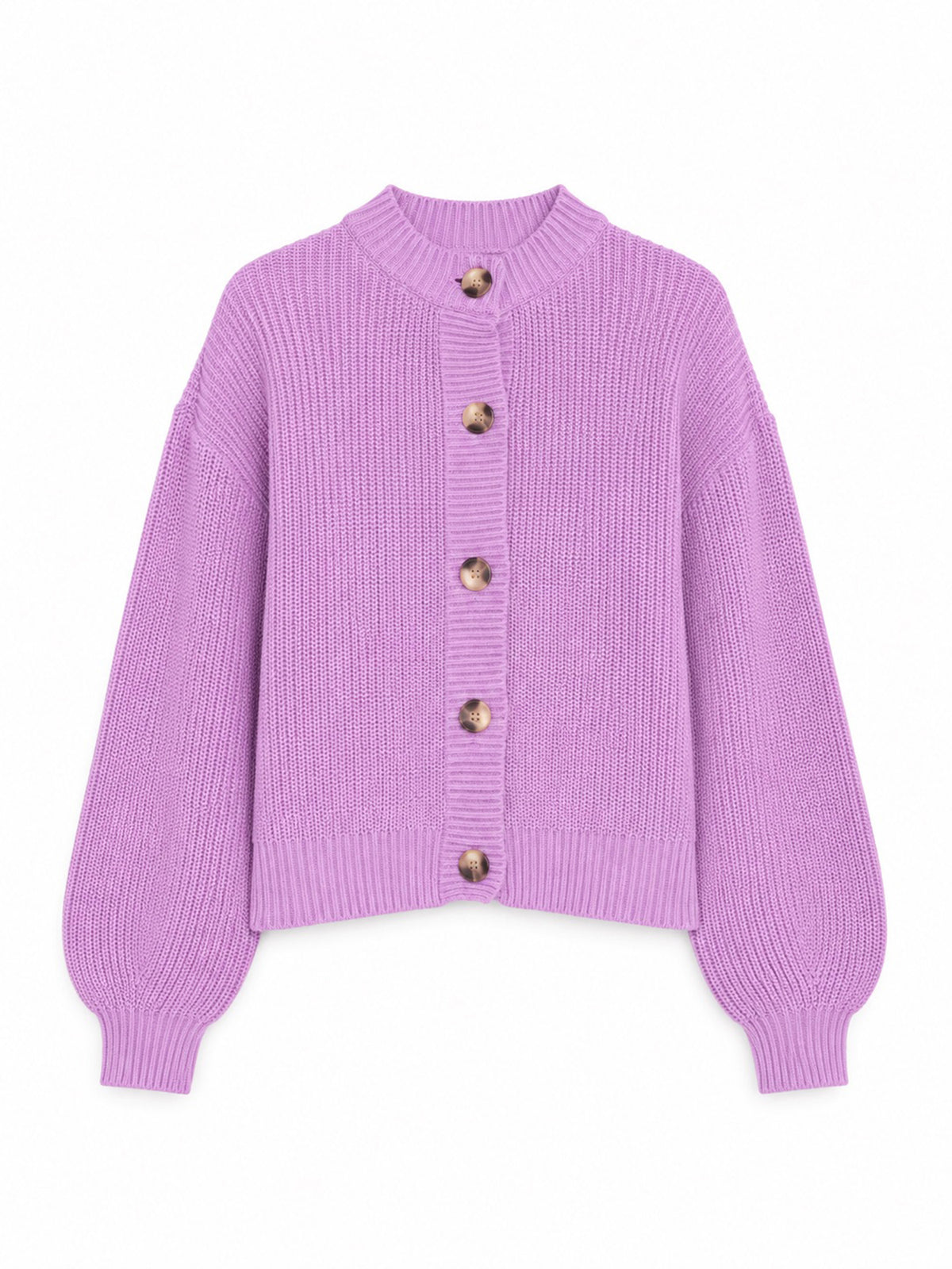 Crew Neck Knit Cardigan