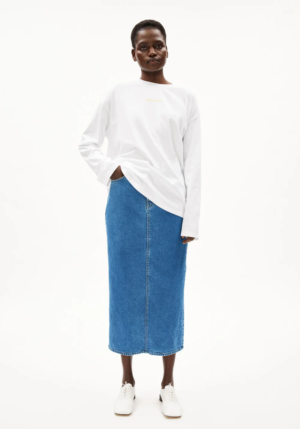 Kaalyke Denim Midi Skirt