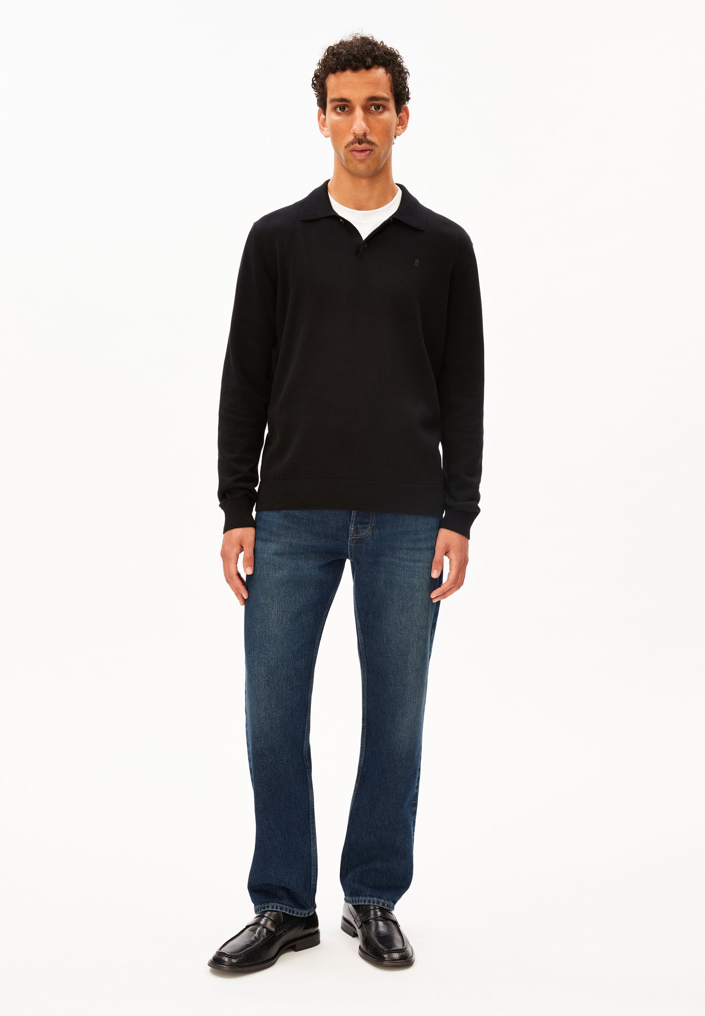 Knit Longsleeve Poloshirt